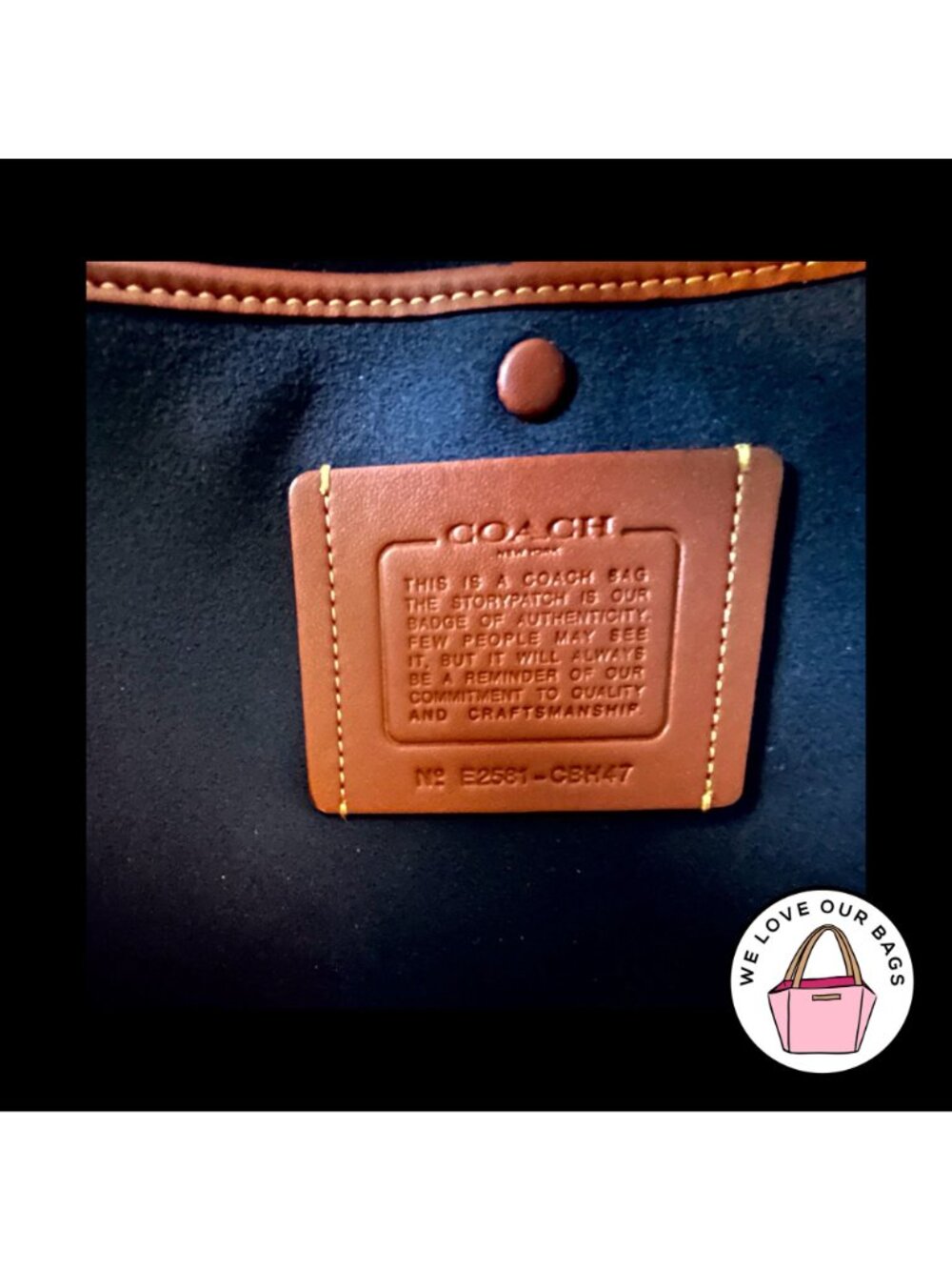 NWT New COACH EMPIRE 48 Glovetanned Loved Leather Black Brown Carryall Bag CBH47 - Picture 9 of 9